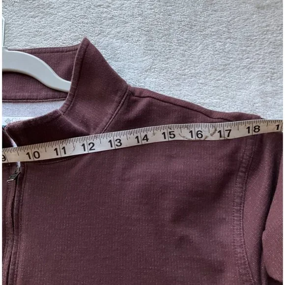 Columbia Mens Sz.XL 1/4 Zip Sweatshirt Dark Red Omni wick Cotton bld - Picture 4 of 9
